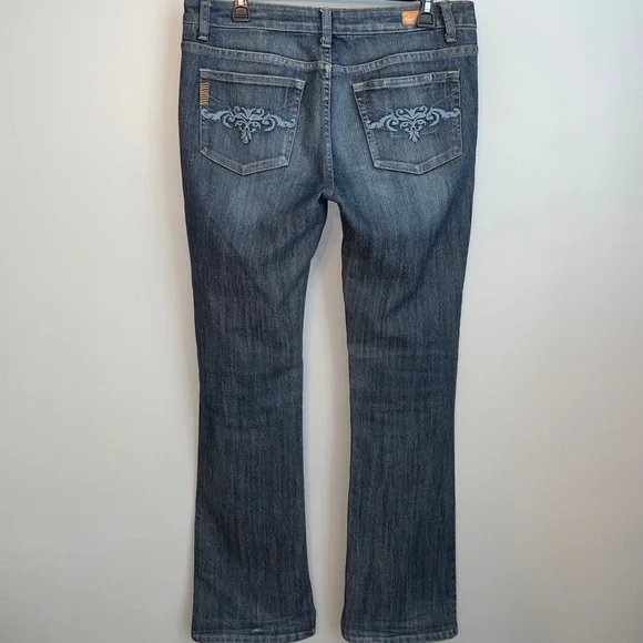 EUC Paige Benedict Canyon Relaxed Fit Embroidered Pocket Jeans Size 31 - Picture 6 of 9